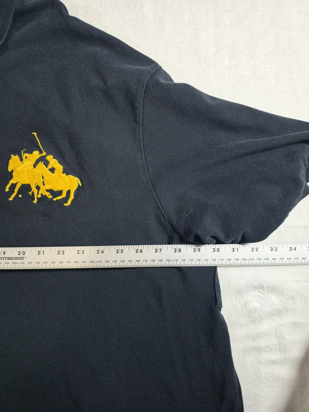 Polo Ralph Lauren Big Pony #3 Polo Shirt Men’s 5XB Black Yellow Rugby